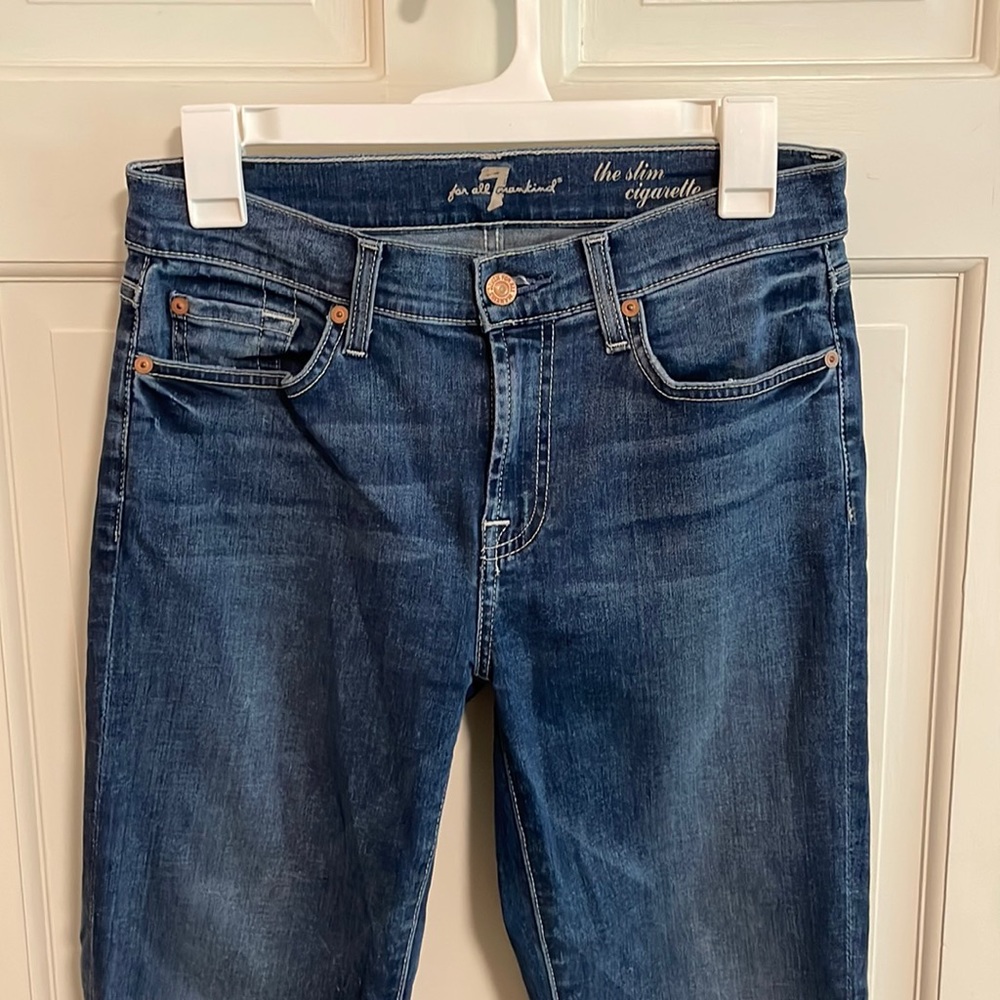 7 for All Mankind dark wash jeans